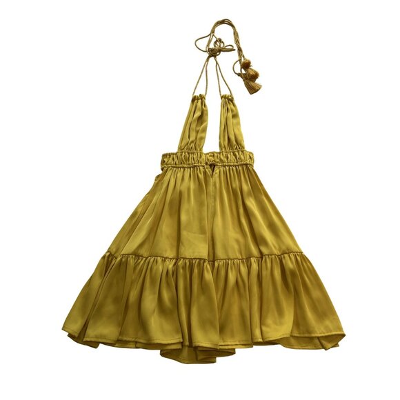 Pop Saint Barth Sara Mini Dress in Yellow